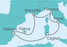 Itinéraire -  Italie, France, Espagne - MSC Croisières