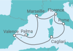 Itinéraire -  France, Espagne, Italie - MSC Croisières
