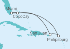 Itinéraire -  Saint Martin, Porto Rico - Celebrity Cruises