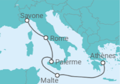 Itinéraire -  Malte, Italie - Costa Croisières