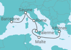 Itinéraire -  Malte, Italie - Costa Croisières