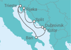 Itinéraire -  Italie, Monténégro, Croatie - Costa Croisières