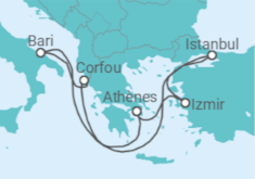 Itinéraire -  Grèce, Turquie et Italie - MSC Croisières
