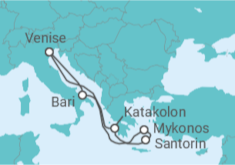 Itinéraire -  Italie, Grèce - Costa Croisières