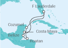 Itinéraire -  Mexique, Honduras, Belize - Princess Cruises