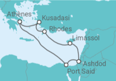 Itinéraire -  Grèce, Israël, Chypre - Celestyal Cruises