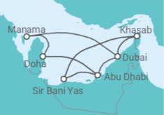 Itinéraire -  Emirats Arabes Unis, Croatie - Celestyal Cruises
