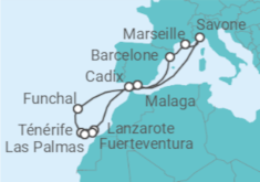Itinéraire -  Iles Canaries et Madère - Costa Croisières