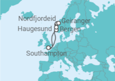 Itinéraire -  Norvège - Cunard
