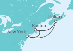 Itinéraire -  Canada, États-Unis - Cunard