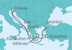 Itinéraire -  Grèce, Turquie, Italie - MSC Croisières