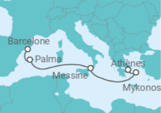 Itinéraire -  Grèce, Italie, Espagne - Royal Caribbean