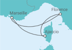 Itinéraire -  Escapade Italienne et Corse - CFC Compagnie Française de Croisières