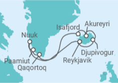 Itinéraire -  Reykjavik, Islande et Groenland - Norwegian Cruise Line