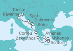 Itinéraire -  Grèce, Croatie, Monténégro, Italie - Norwegian Cruise Line