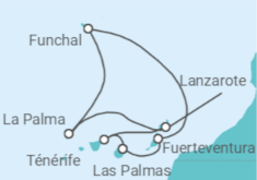 Itinéraire -  Las Palmas et Soleil de Macaronésie - MSC Croisières