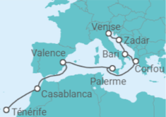 Itinéraire -  Maroc, Espagne, Italie, Grèce - MSC Croisières