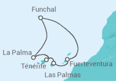 Itinéraire -  Iles Canaries et Madère - MSC Croisières