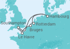 Itinéraire -  France, Royaume-Uni, Belgique, Hollande - AIDA