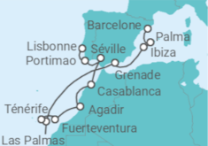 Itinéraire -  De Barcelone à Lisbonne (Portugal) - Norwegian Cruise Line