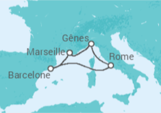 Itinéraire -  Italie, France - MSC Croisières