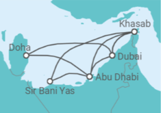 Itinéraire -  Emirats Arabes Unis, Qatar - Celestyal Cruises