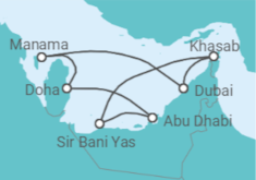 Itinéraire -  Emirats Arabes Unis, Qatar - Celestyal Cruises