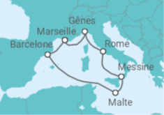 Itinéraire -  Charmes de la Méditerranée II - MSC Croisières