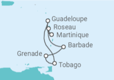 Itinéraire -  Perles des Antilles II - Costa Croisières