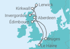 Itinéraire -  Highlands écossais et îles du Nord - CFC Compagnie Française de Croisières