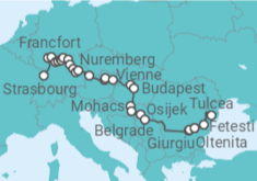 Itinéraire -  Croisière transeuropéenne, 3 fleuves, le Rhin, le Main et le DanubeDe lEurope Occidentale à lEurope  - CroisiEurope