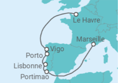 Itinéraire -  Rivages du Portugal - CFC Compagnie Française de Croisières