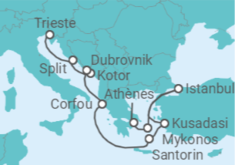 Itinéraire -  Croatie, Monténégro, Grèce, Turquie - Norwegian Cruise Line