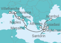 Itinéraire -  Grèce, Turquie, Italie, France - Norwegian Cruise Line