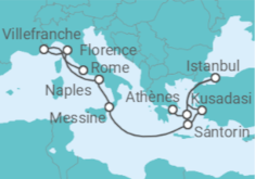 Itinéraire -  Grèce, Turquie, Italie, France - Norwegian Cruise Line