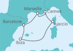Itinéraire -  France, Espagne - Virgin Voyages
