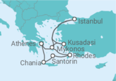 Itinéraire -  Turquie, Grèce - Virgin Voyages