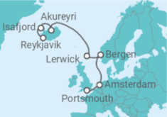 Itinéraire -  Hollande, Norvège, Royaume-Uni, Islande - Virgin Voyages