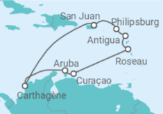 Itinéraire -  Aruba, Curaçao, Antigua et Barbuda, Saint Martin - Virgin Voyages