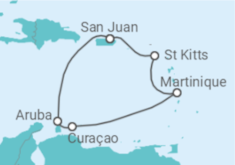 Itinéraire -  Aruba, Curaçao, Martinique - Virgin Voyages