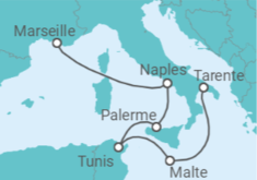 Itinéraire -  Malte, Tunisie, Italie - Costa Croisières