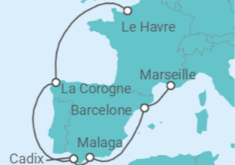 Itinéraire -  Espagne - Costa Croisières