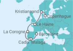 Itinéraire -  France, Espagne - Costa Croisières