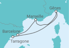 Itinéraire -  Italie, France - Costa Croisières