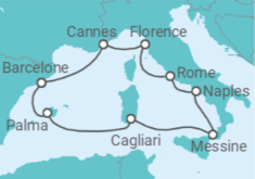 Itinéraire -  Espagne, Italie, France - Norwegian Cruise Line