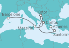 Itinéraire -  Grèce, Monténégro, Italie - Princess Cruises