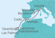 Itinéraire -  Iles Canaries et Madère - Costa Croisières