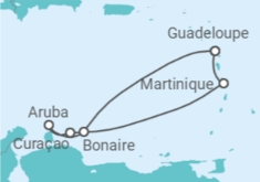 Itinéraire -  Guadeloupe, Aruba, Curaçao - Costa Croisières