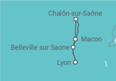 Itinéraire -  Croisière exceptionnelle sur la Saône pour célébrer le Beaujolais Nouveau (formule port/port) - CroisiEurope