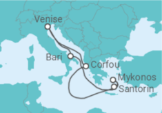 Itinéraire -  Italie, Grèce - Costa Croisières